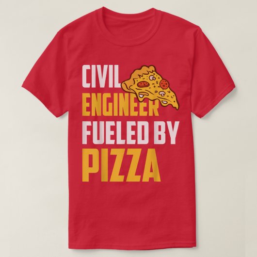 Ziviler Ingenieur mit Pizza Pizza Lover Zivil T-Shirt (Design vorne)