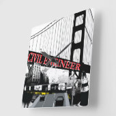 Ziviler Ingenieur Quadratische Wanduhr (Winkel)