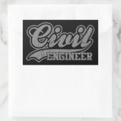 Ziviler Ingenieur Rechteckiger Aufkleber (Tasche)