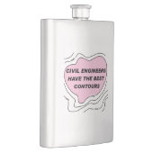 Ziviler Ingenieur - rosa Konturen Flachmann (Rechts)