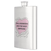 Ziviler Ingenieur - rosa Konturen Flachmann (Links)