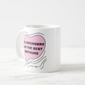 Ziviler Ingenieur - rosa Konturen Kaffeetasse (Vorderseite Links)