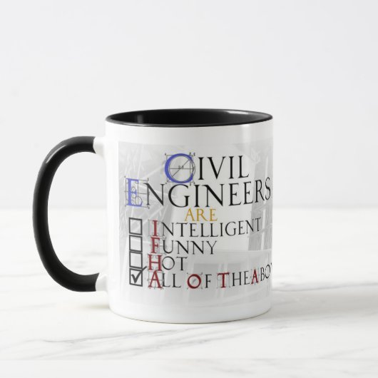 Ziviler Ingenieur-Tassen-Mann Tasse (Links)