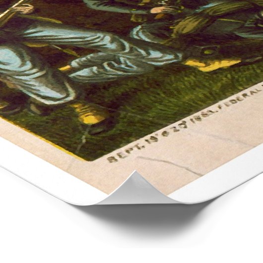 Ziviler Kampf gegen Chickamauga von Kurz & Allison Poster (Ecke)