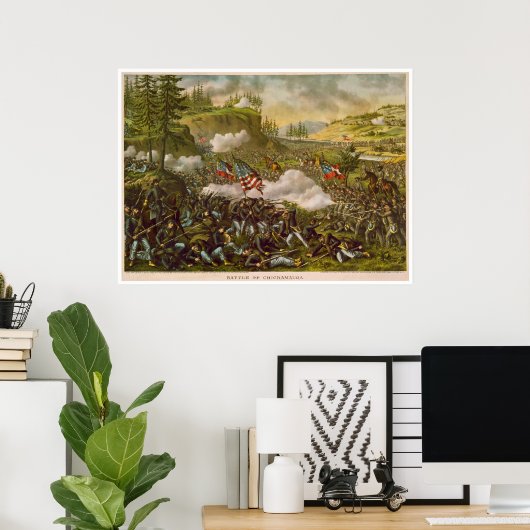 Ziviler Kampf gegen Chickamauga von Kurz & Allison Poster (Heimbüro)