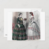 Ziviler Krieg Antebellum Mode Ladys Ball Gown Postkarte (Vorne/Hinten)