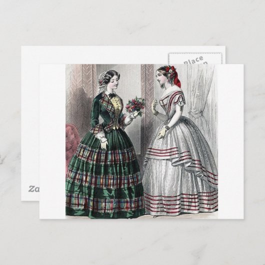 Ziviler Krieg Antebellum Mode Ladys Ball Gown Postkarte (Vorne/Hinten)