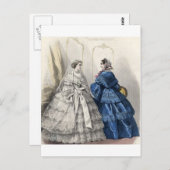 Ziviler Krieg Antebellum Mode Ladys Ball Gown Postkarte (Vorne/Hinten)