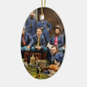 Ziviler Krieg - Der junge George Armstrong Custer  Keramik Ornament (Links)