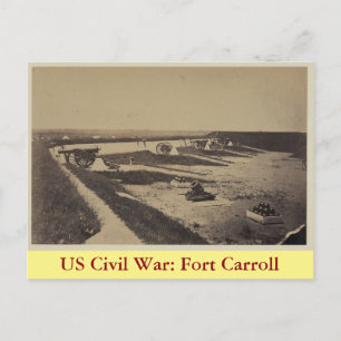 ZIVILER Krieg der USA: Fort Carroll Postkarte