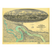 Ziviler Krieg Era Karte von Vicksburg Mississippi Fotodruck (Vorne)