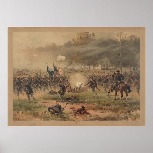 Ziviler Krieg gegen Antietam Sharpsburg Print Poster (Vorne)