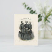 Ziviler Krieg 🛡️ Heroes Stonewall Beauregard Lee Postkarte (Stehend Vorderseite)