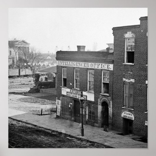 Ziviler Krieg in Atlanta, 1864 Poster (Vorne)