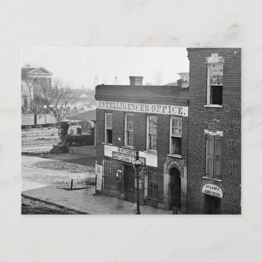 Ziviler Krieg in Atlanta, 1864 Postkarte (Vorderseite)