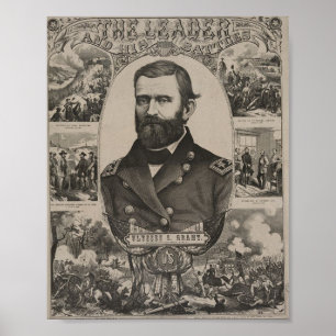 ZIVILER Krieg in den USA: Ulysses S. Grant Poster