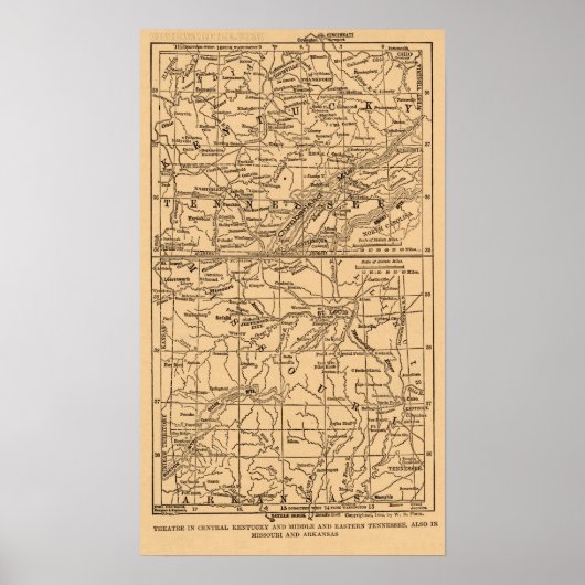 Ziviler Krieg Kentucky und Naher und Mittlerer Ten Poster (Vorne)