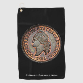 Ziviler Krieg ⚔️ Konföderation Penny Vintag USA Golfhandtuch