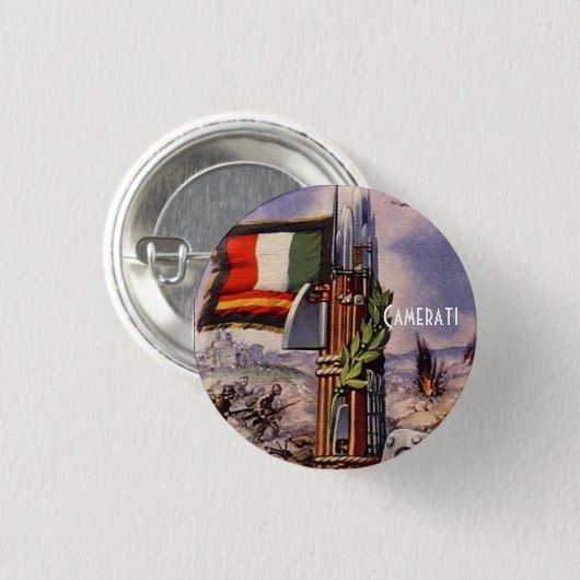 Ziviler Krieg Mussolini Franco Spaniens Italien Button (Vorne & Hinten)