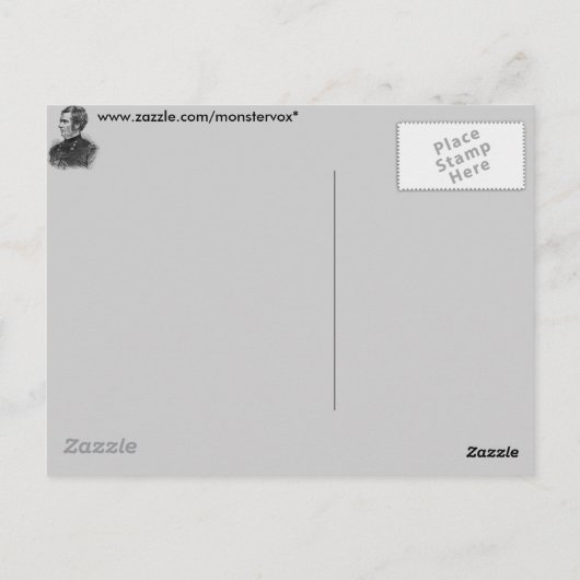 Ziviler Krieg Postkarte (Rückseite)