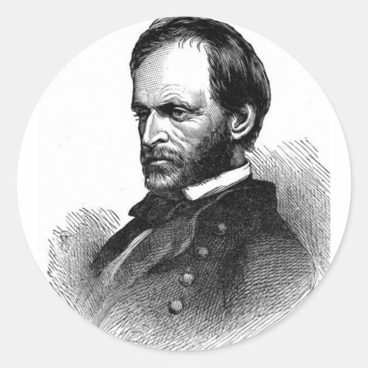 Ziviler Krieg Runder Aufkleber (Vorderseite)