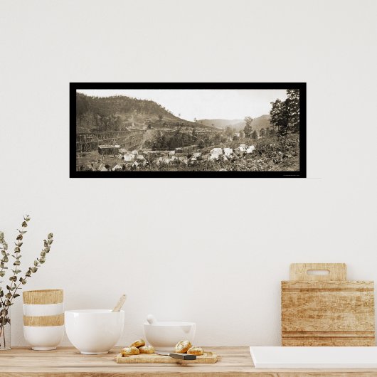 Ziviler Krieg Whiteside TN Foto 1864 Poster (Küche)