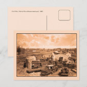 Ziviler Krieg, zerstörtes Atlanta-Rundhaus, 1866 Postkarte (Vorne/Hinten)