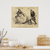 Ziviler Kriegs-Cartoon Poster (Küche)