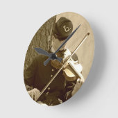 Ziviler Kriegssicherungs-Player Runde Wanduhr (Winkel)