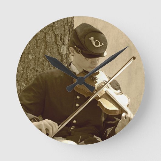 Ziviler Kriegssicherungs-Player Runde Wanduhr (Vorderseite)