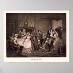 Ziviler Kriegssoldat wird begrüßt Zuhause Poster