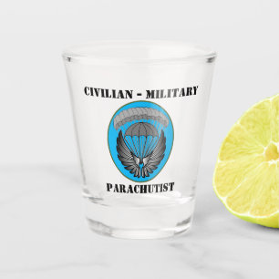 Ziviler Militärparachutist-Flügel Schnapsglas