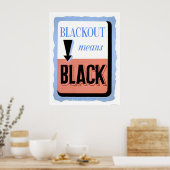 Ziviler Schutz-Blackout 1942 WPA Poster (Küche)