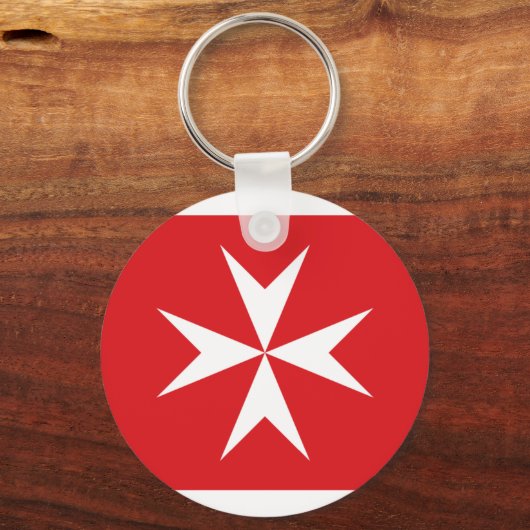 Ziviles Ausscheiden Maltas, maledivische Flagge Schlüsselanhänger (Vorderseite)