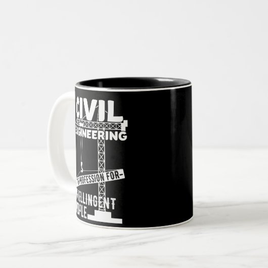 Ziviles Engineering - der Beruf des Intelligenten Zweifarbige Tasse (Vorderseite Links)