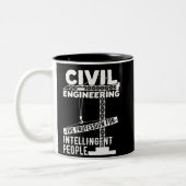 Ziviles Engineering - der Beruf des Intelligenten Zweifarbige Tasse (Links)