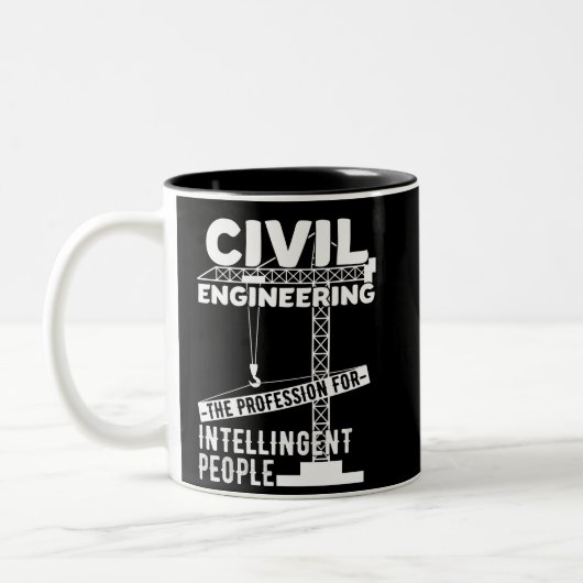 Ziviles Engineering - der Beruf des Intelligenten Zweifarbige Tasse (Links)