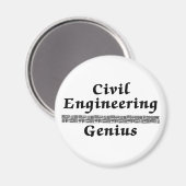 Ziviles Engineering-Genie Magnet (Vorderseite/Rückseite)
