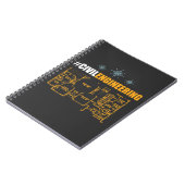 Ziviles Ingenieur-Shirt - ziviler Technik-Student Notizblock (Linke Seite)