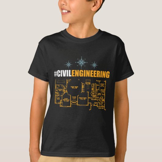 Ziviles Ingenieur-Shirt - ziviler Technik-Student T-Shirt (Vorderseite)