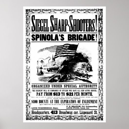 Ziviles Rekrutierungspaket für den Krieg, schwarz Poster (Vorne)