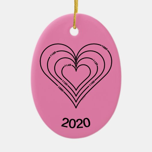 Ziviles technisches Herz Keramik Ornament (Vorne)