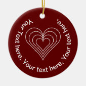 Ziviles technisches Herz Keramik Ornament (Vorne)