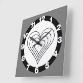 Ziviles technisches Herz Quadratische Wanduhr (Winkel)