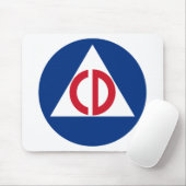 Ziviles Verteidigungs-Logo-Vintages Symbol Mousepad (Mit Mouse)
