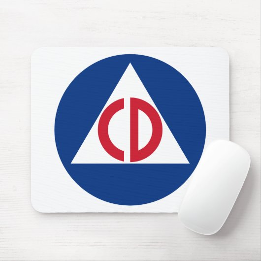 Ziviles Verteidigungs-Logo-Vintages Symbol Mousepad (Mit Mouse)