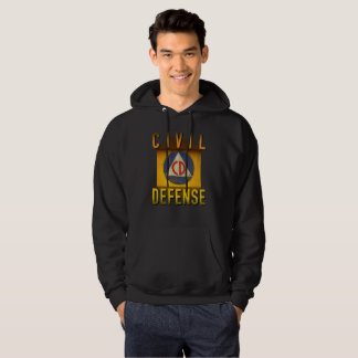 Ziviles Verteidigungs-Symbol-Retro Hoodie