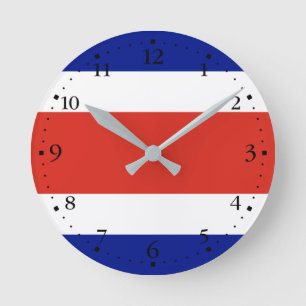 Zivilflagge Costa Ricas Runde Wanduhr