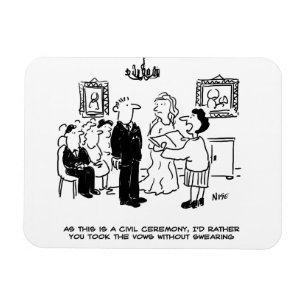 Zivilhochzeit auf einem Standesamt Magnet