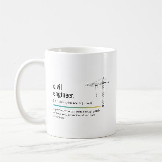 Zivilingenieur Definition Personalisiert Kaffeetasse (Links)